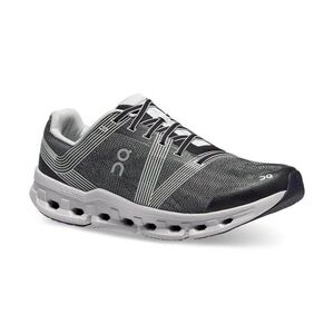 On Running Charcoal and White Athletic Shoes